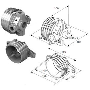 Окончание пружины М 95U (OMI 3-3/4" U) на вал ф 1,25", 1312
